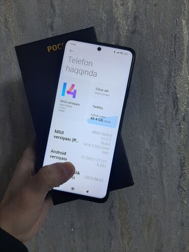 Poco: Poco X3 NFC, 128 GB, rəng - Boz, Face ID, Barmaq izi, Simsiz şarj