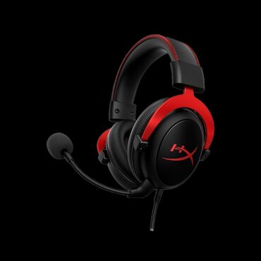 наушники игровой: Игровая гарнитура HyperX Cloud II (красно‑черная) - Полноразмерные