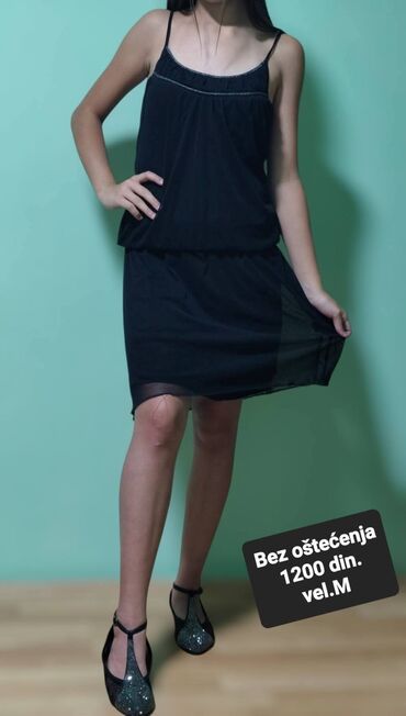 haljina plis: 0101 Brand M (EU 38), bоја - Crna, Na bretele