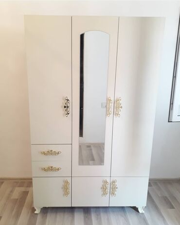 прихожая шкаф: Yeni, Açılan, 3 qapılı Düz dolab, Qarderob, paltar dolabı, Azərbaycan