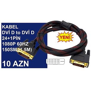 kompüter barter: DVİ Kabellər ⭐Display Port to DVİ D 1,8m 1080P 60HZ – 15 AZN ⭐DVİ D — 8