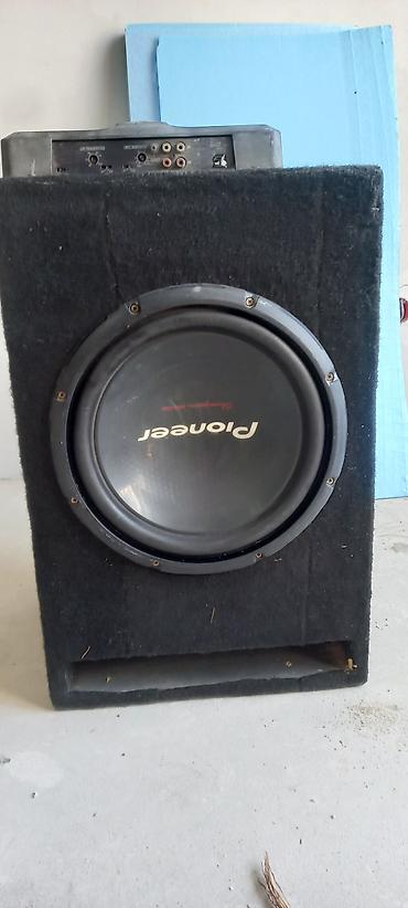 kenwood: Автомобильный сабвуфер Pioneer в корпусе + усилитель Kenwood - — 1