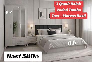 *Taxt Çarpayı(Bazasız)* *3 Qapılı Dolab✨2-ədəd Tumba* *Dəst - cəmi lalafo.az -da *Taxt Çarpayı(Bazasız)* *3 Qapılı Dolab✨2-ədəd Tumba* *Dəst - cəmi