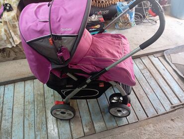 детский велосипед для девочки: Коляска, цвет - Розовый, Б/у