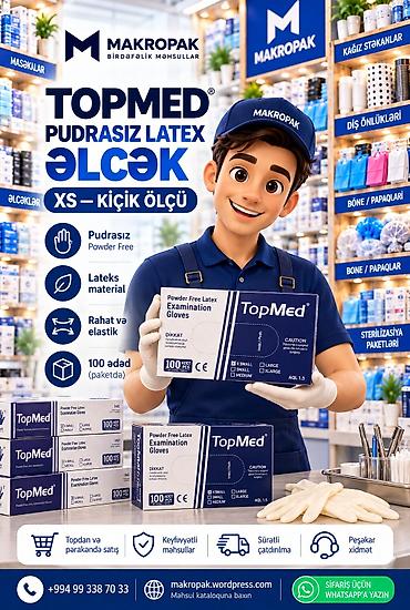 Mətbəx üçün digər texnika: 🧤 TopMed pudrasız lateks müayinə əlcəyi — XS ölçü! Dəqiqlik, rahatlıq — 1
