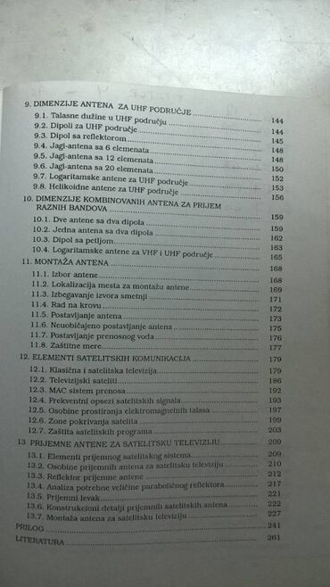 Knjige i stripovi: Tehnička knjiga: TV UKT i satelitske antene 1991. 261 str. Tehnička — 4