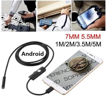 Mobil telefonlar üçün digər aksesuarlar: Endoskop kamera diametr 5,5mm,ve 7mm kabel 1,2,3 ve 5 metr yuksek — 18
