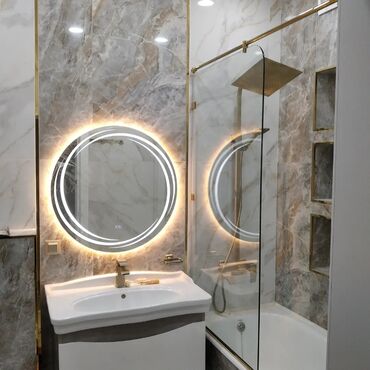 Зеркала: Принимаем заказы душевые кабины Стеклянные перегородки Зеркальный — 11