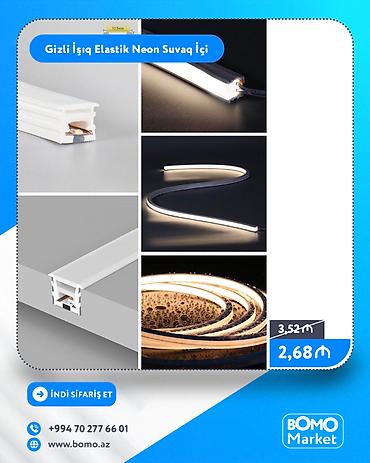 neon: Gizli İşıq Elastik Neon – suvaq içi quraşdırma üçün LED işıq zolağı — 1