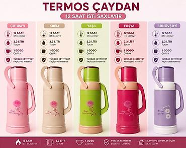 Termoqablar: Rəng - Çəhrayı, Termos, 3-dən çox l — 2