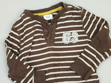 bluzka z twarzą: Sweatshirt, F&F, 1.5-2 years, 86-92 cm, condition - Good