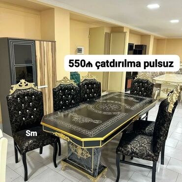 Masa və oturacaq dəstləri: Stol stul dəstlərimiz hər ölçüde her madelde Ucuz və keyfiyyətli Bizde — 6