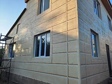 Фасадные работы: Фасадные работы: декоративная штукатурка, травертин любой сложности — 3