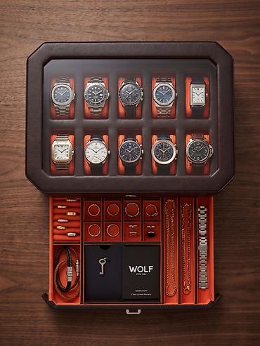 часы casio: Элитная шкатулка WOLF Heritage для 10 часов и аксессуаров (Оригинал — 3