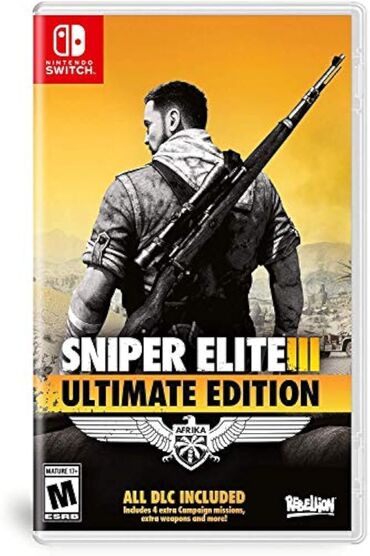 купить прошитую nintendo switch oled: Sniper elite 3 ultimate edition 
Торг уместен 
Игра на Nintendo switch