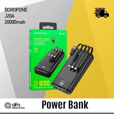 SSD diskləri: Power bank "Borofone J20A 20000mah" BOROFONE BJ20A Enerji bankı