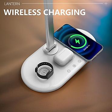 hy320 mini: Çoxfunksiyalı masaüstü LED lampa və simsiz şarj stansiyası - Telefon — 1