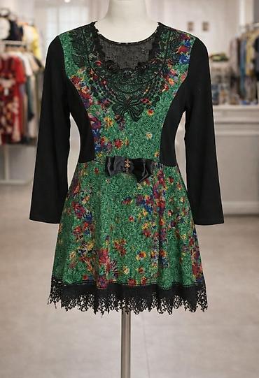 afrodita moda: Haljina sa dugim rukavima, vintage/boho stil - Kroj: struk naglašen — 1