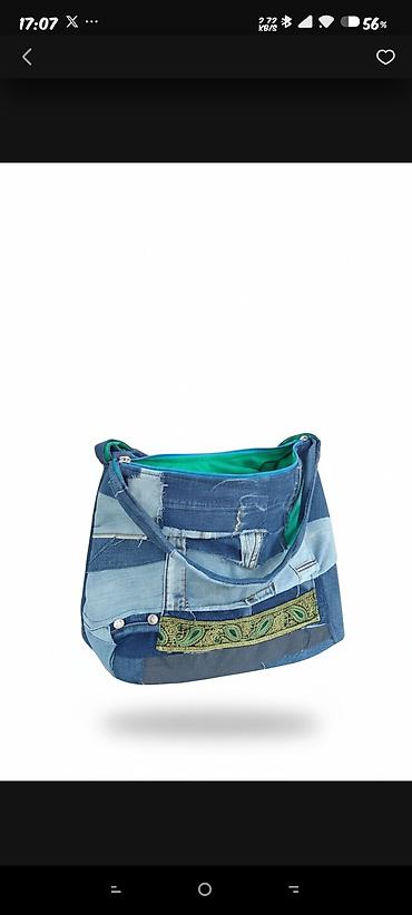 Torbe: Džins torba – ručno pravljena tote/šolder torba od farmerki - — 9