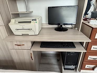 шкафы офисные: Компьютерный стол + ПК + Принтер Xerox 3в1. Готовое рабочее место. Всё — 3