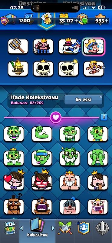 İncəsənət və kolleksiyalar: Clash Royale (8 il) + Clash of Clans(10il) hesabı (ikisi bir maildir — 10