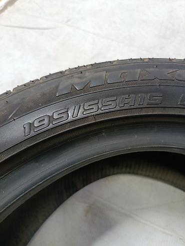 argb controller: Шины 195 / 55 / R 15, Лето, Б/у, 1 шт, Легковые, Япония, Maxxis — 2