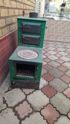 набор эмалированной посуды: Продается печь работает отлично,на дровах, на угле,с форсункой на