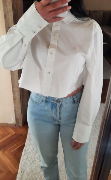 bluze i tunike: H&M, One size, Pamuk, Jednobojni, bоја - Bela
