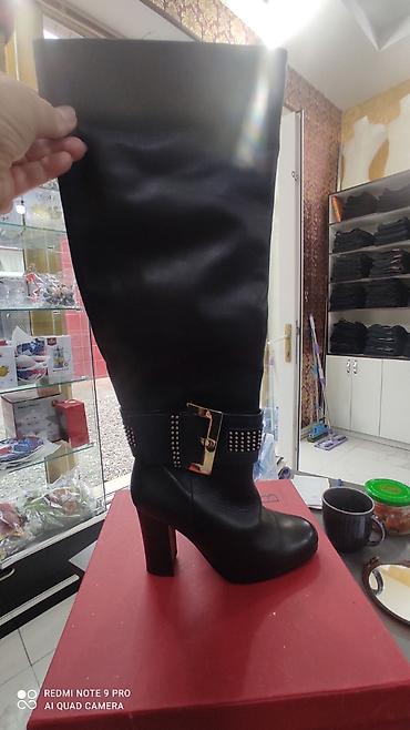 qadin bot: Bej rəngli qadın dikdaban botlar - Model: incə hündür dabanlı, qapalı — 5