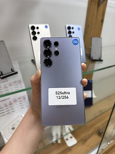 note 2: Samsung Galaxy S25 Ultra, Б/у, 256 ГБ, цвет - Голубой, 1 SIM, eSIM — 4