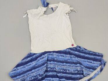 sukienka sweterkowa biala: Dress, 5-6 years, 110-116 cm, condition - Good