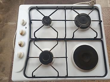 corək sobası: Dörd gözlü kombinə edilmiş soba paneli - 3 qaz ocağı + 1 elektrik — 3