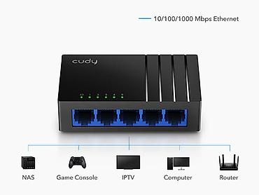 kommutator: Cudy GS105D 5-Port kommutator Cudy GS105D 5 portlu Fast Ethernet — 2