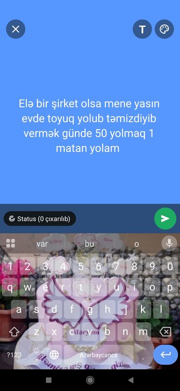 Салоны красоты: Bu xidmət elanı evdə toyuq yolmaq və təmizləmək xidmətini təklif edir