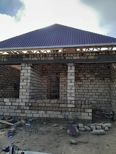 berdede ev: 1 mərtəbəli yarıtikili fərdi ev karkası - Material: təbii daş/kərpic — 2