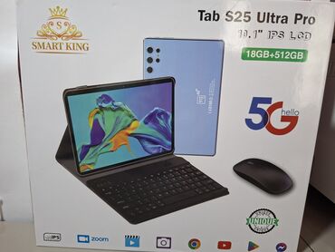 Apple iPad: Smart King Tab S25 Ultra Pro planşet - Ekran: 10.1" IPS LCD - Yaddaş
