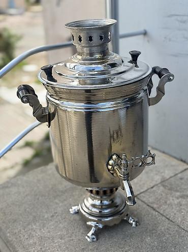 samovar 10 litr: Qədim samovar, 1973 il, Latun, Vəziyyəti: Əla — 1
