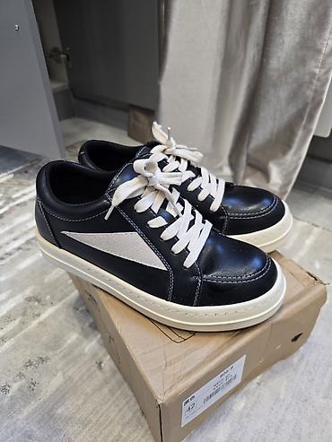 rick owens: Кеды Rick Owens мужские, размер 42 (стелька ~27 см). Цвет: черный с — 2