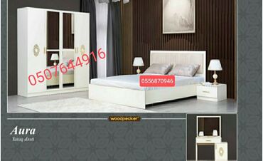 Yataq otağı dəstləri: İkinəfərlik çarpayı, Dolab, Termo, 2 tumba, Azərbaycan, Yeni — 8