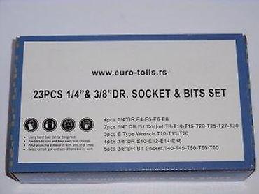 Setovi ručnog alata: Set bitova i nasadnih ključeva u koferu – Torx, imbus i Ribe (E) — 12