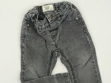 hm czarne spodenki: Denim pants, Next, 12-18 months, condition - Fair