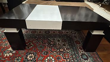 Masalar: Modern dizayna malik kofe/çay masası - Rəng: tünd qəhvəyi (wenge) — 2