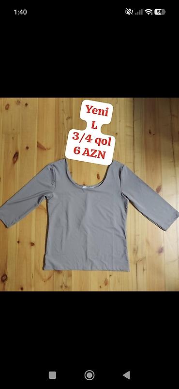 Рубашки и блузы: Yenidir L ölçü 3/4 qol 6 AZN Sumqayıta və 20 yanvar metrosuna — 1