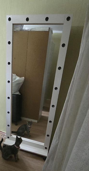 evigen ampul: Vizuallı işıqlı güzgü (vizaj güzgüsü) - Tip: Döşəməüstü, tək dayanan — 1