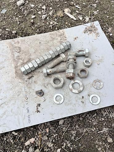 boltlar: Qalvanizli bolt, qoz və şayba dəsti Məhsul tərkibi: - 2 ədəd — 1