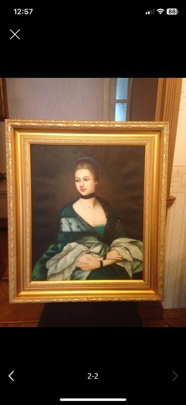 qiz sekilleri profil ucun: Portret tablo dəsti – klassik üslubda iki yağlı boya əsər - Mövzu