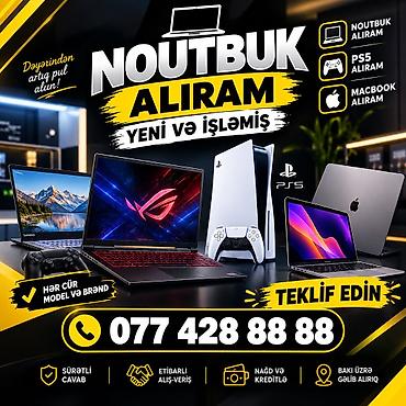 ƏN YÜKSƏK QİYMƏTƏ NOUTBUK PS5 MACBOOK ALIRAM TEKLİF EDİN YENİ VƏ