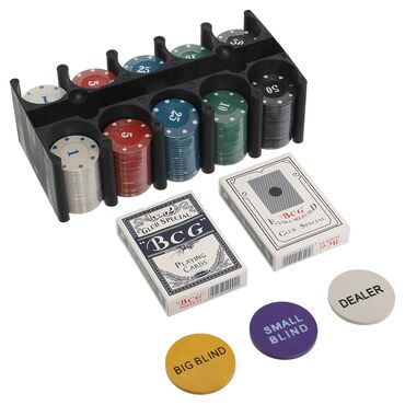 Manejlər: Poker oyun dəsti
200 fiş 
oyun xalçası 
2 dəst kart