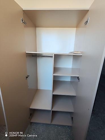 dolab ofis: İki qapılı geyim dolabı - Material: laminat/LDSP lövhələr, hamar mat — 1