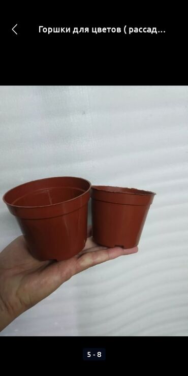 Горшки для растений: Пластиковые горшки для рассады или небольших комнатных растений — 8